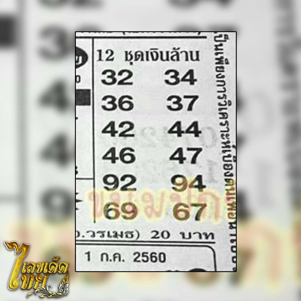 หวย,หวยซอง,หวยซอง12ชุดเงินล้าน,เลขเด็ด,เลขเด็ดไทย