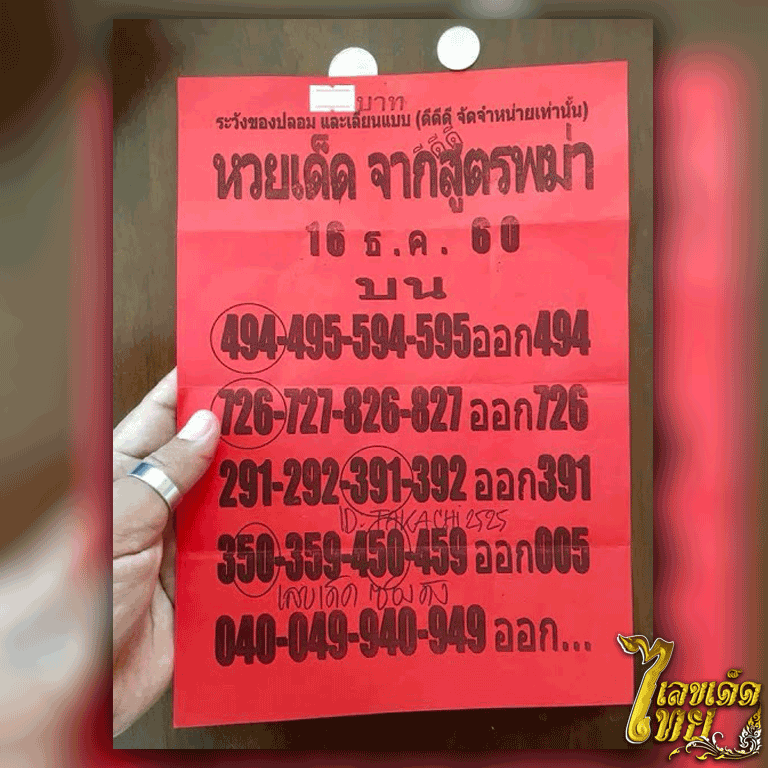 หวยเด็ด-จากสูตรพม่า