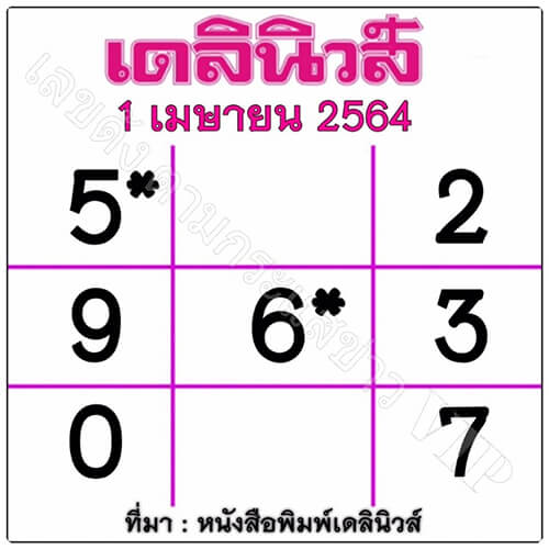 หวยเดลินิวส์ 1/4/64