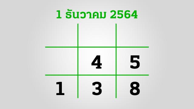 หวยไทยรัฐ 1 12 64